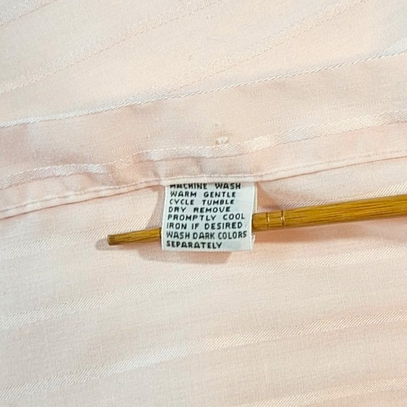 Christopher Lena Barrel Cuff Striped Dress Shirt Sz. 16.5 Length 34-35 Pink - Picture 5 of 9